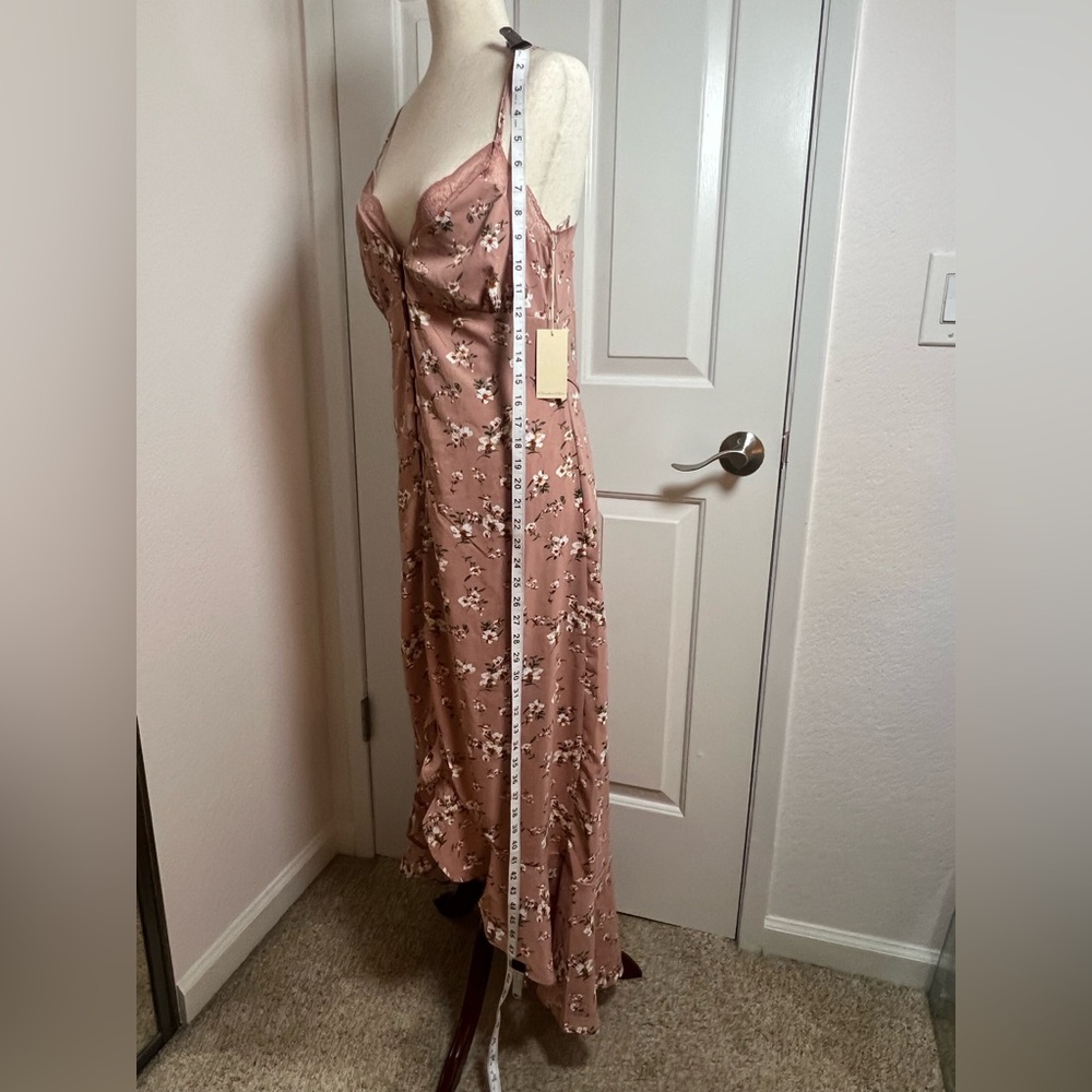 Gold and Pink‎ Sequin High Low Sundress - Picture 3 of 6